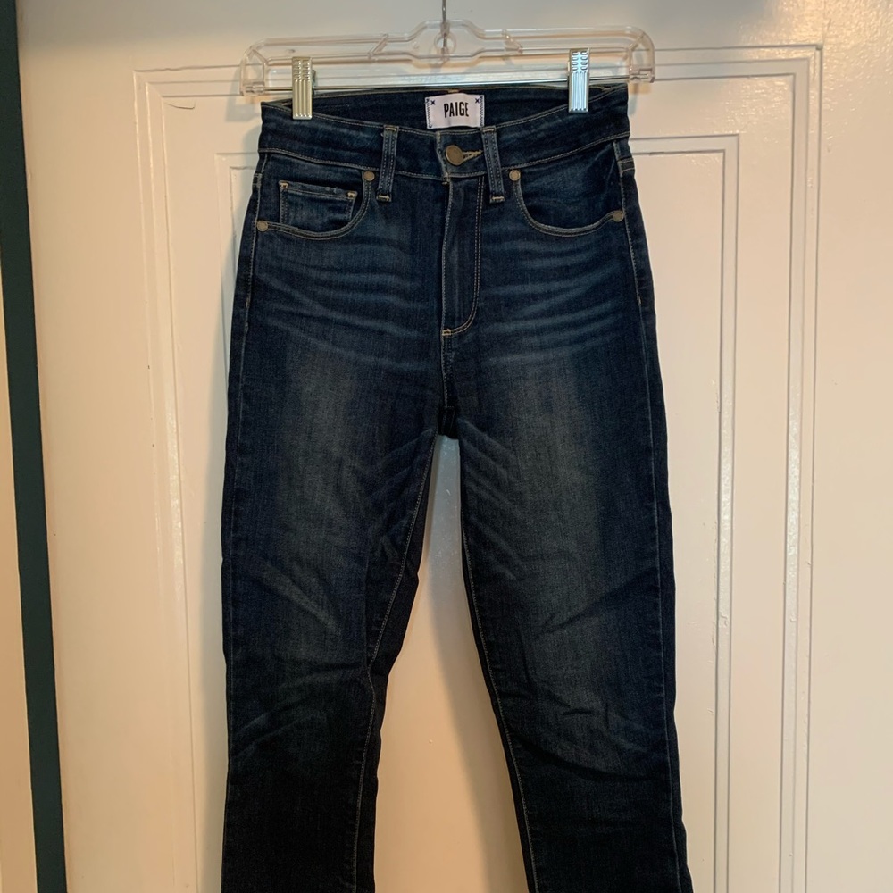 Paige Hoxton dark wash ankle skinny jeans